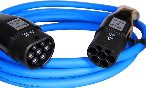 2-EVMOTIONS Gamma Type2 -> Type2 blue (3x32A) Cable de carga para vehículo eléctrico