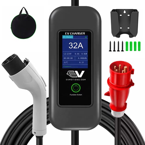2-EVMOTIONS Delta EVSE Type2 (3x32A) Cable de carga para vehículo eléctrico