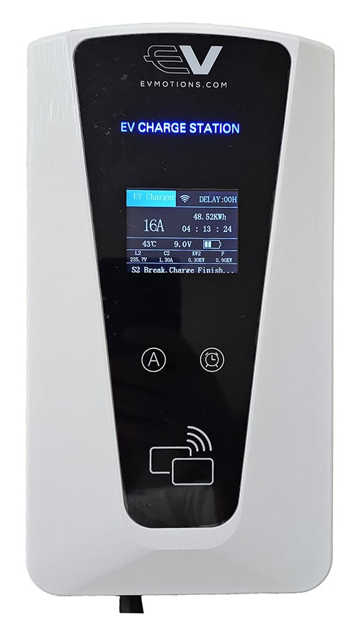 1-EVMOTIONS Delta Smart Wallbox Type2 7.4kw Wi-Fi Cable de carga para vehículo eléctrico